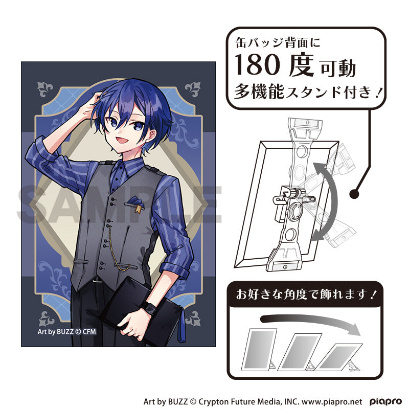 (Goods - Badge) Hatsune Miku Art Button Badge KAITO Retoro☆Kobe 2025