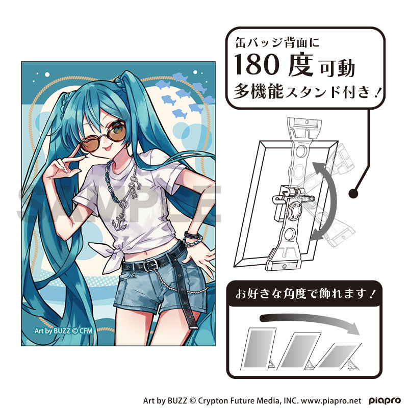 (Goods - Badge) Hatsune Miku Art Button Badge Hatsune Miku Marine☆Kobe 2025