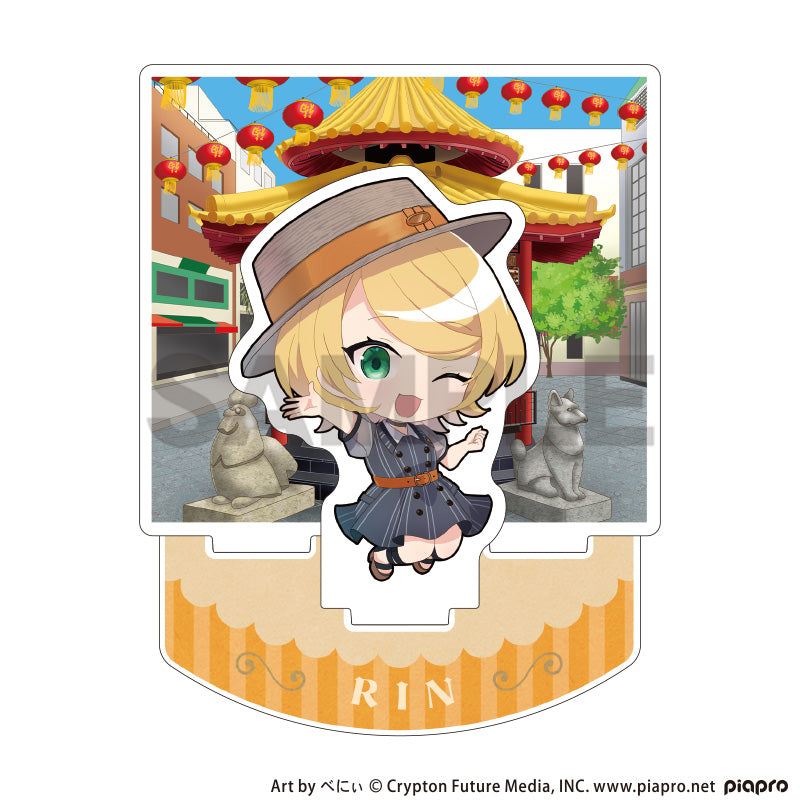 (Goods - Acrylic Stand) Hatsune Miku Diorama Acrylic Stand Kagamine Rin Retoro☆Kobe 2025 Chibi