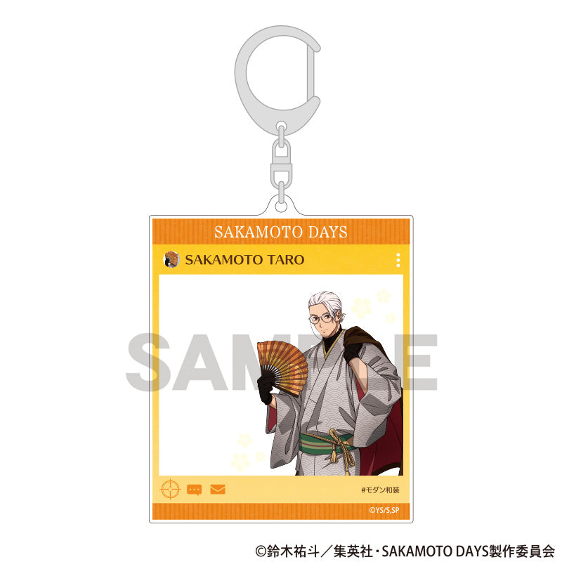 (Goods - Keychain) SAKAMOTO DAYS Social Media Style Acrylic Keychain Taro Sakamoto B Modern Japanese Clothing