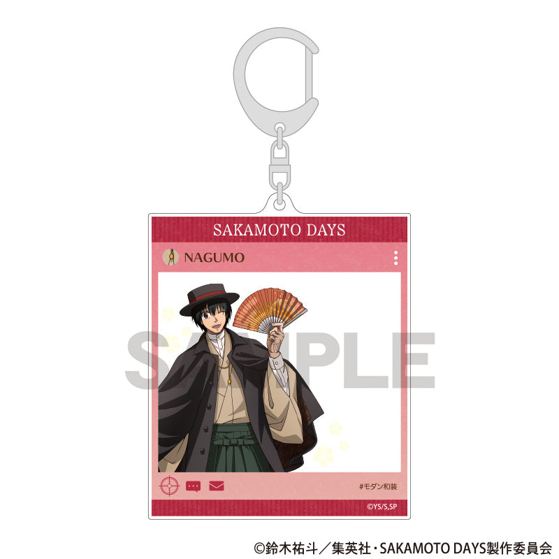 (Goods - Keychain) SAKAMOTO DAYS Social Media Style Acrylic Keychain Nagumo Modern Japanese Clothing