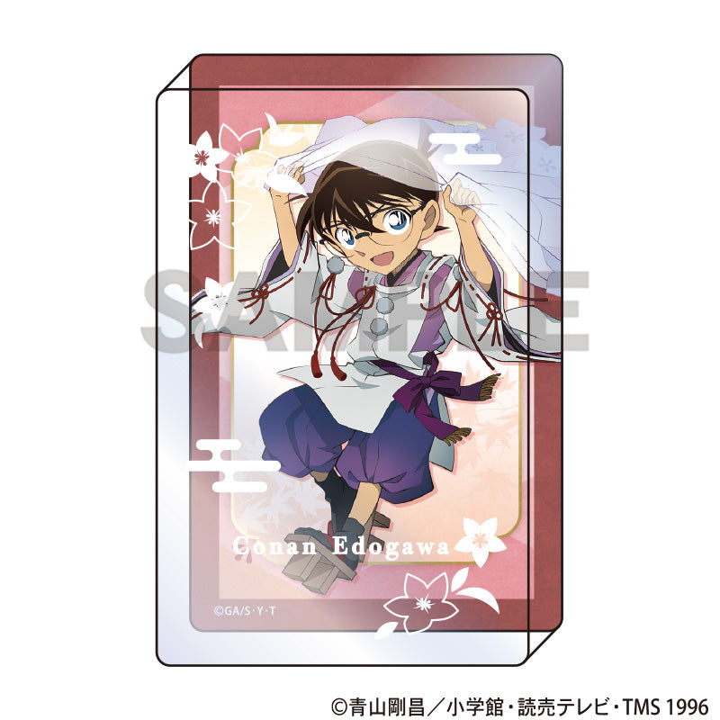 (Goods - Ornament) Detective Conan Acrylic Block Conan Edogawa Autumn Flowers Japanese Clothing