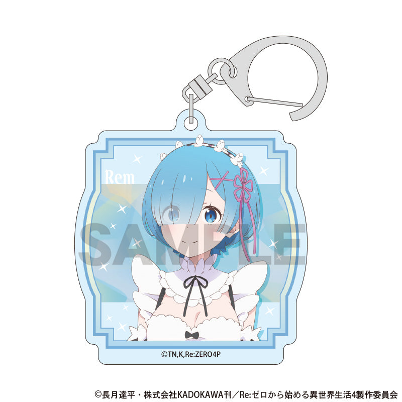 (Goods - Keychain) Re:Zero − Starting Life in Another World Acrylic Keychain Rem Holographic