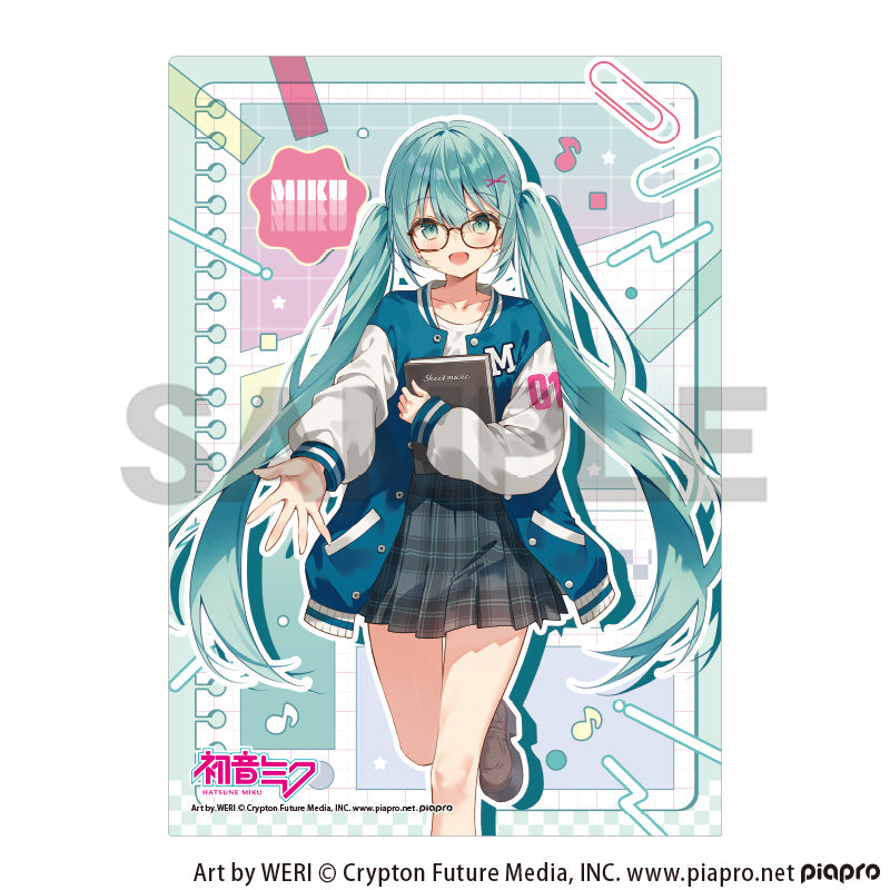 (Goods - Clear File) Hatsune Miku Single Clear File Hatsune Miku Glasses Style