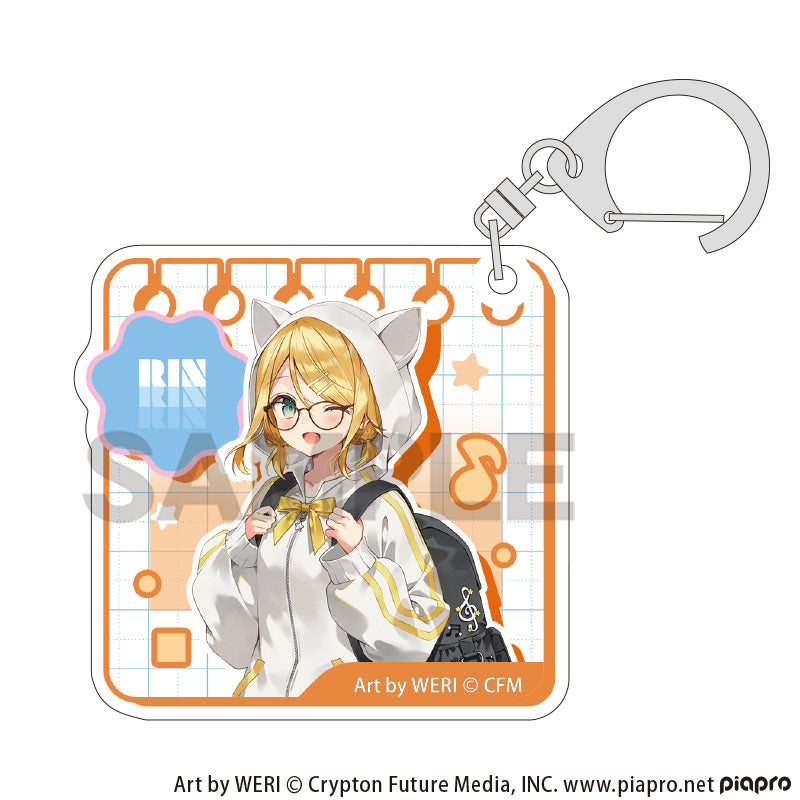 (1BOX=12)(Goods - Keychain) Hatsune Miku Trading Acrylic Keychain Glasses Style