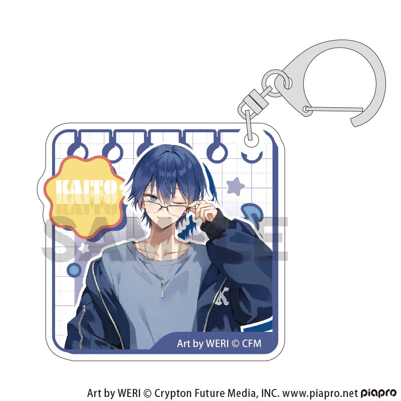 (1BOX=12)(Goods - Keychain) Hatsune Miku Trading Acrylic Keychain Glasses Style