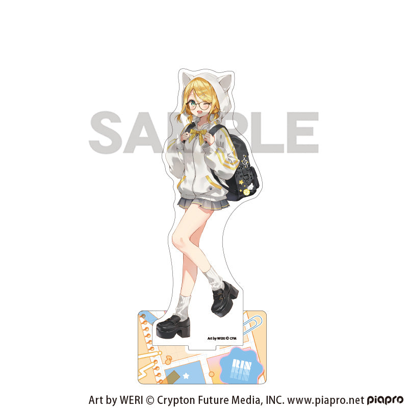 (Goods - Acrylic Stand) Hatsune Miku Acrylic Stand Kagamine Rin Glasses Style