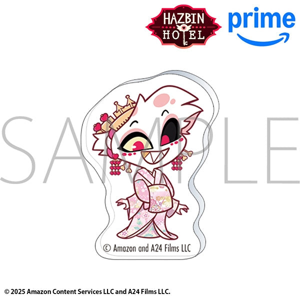 (Goods - Pin Badge) Hazbin Hotel Acrylic Pin - Angel Dust (Kimono) Chibi