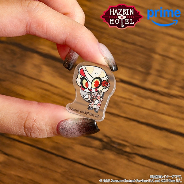 (Goods - Pin Badge) Hazbin Hotel Acrylic Pin - Husk (Kimono) Chibi