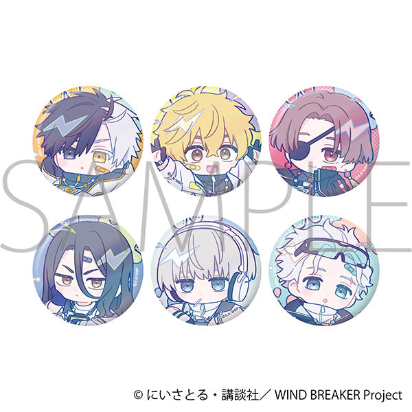 (1BOX=6)(Goods - Badge) WIND BREAKER Holographic Badge Collection Pastel Pop