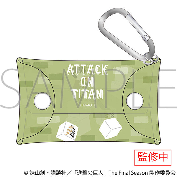 (Goods - Pouch) Attack on Titan Clear Pouch w/Carabiner Yuru Palette Levi