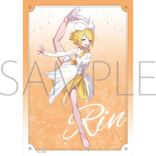 (Goods - Tapestry) Hatsune Miku Series Mini Clear Poster Kagamine Rin