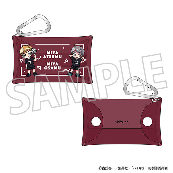 (Goods - Pouch) Haikyu!! Clear Pouch w/Carabiner Atsumu Miya, Osamu Miya