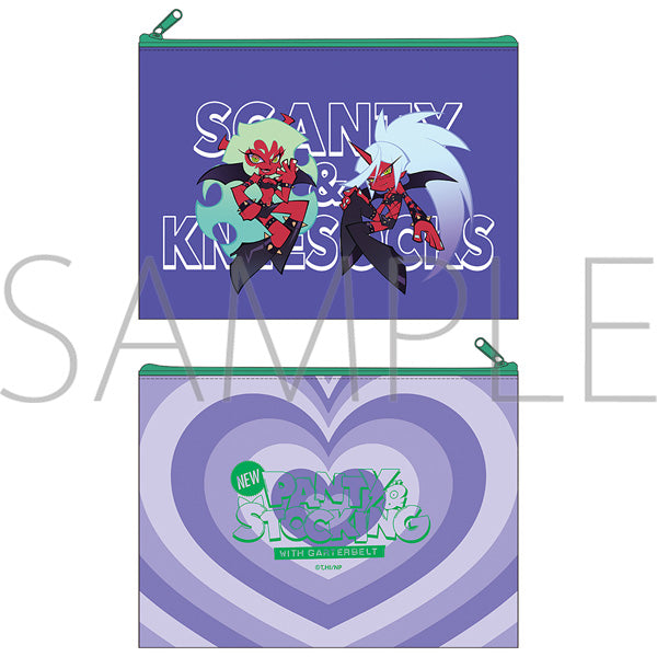 (Goods - Pouch) New PANTY & STOCKING with GARTERBELT Flat Pouch Scanty & Kneesocks