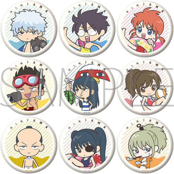 (1BOX=9)(Goods - Badge) Gintama Chara Badge Collection / Pool