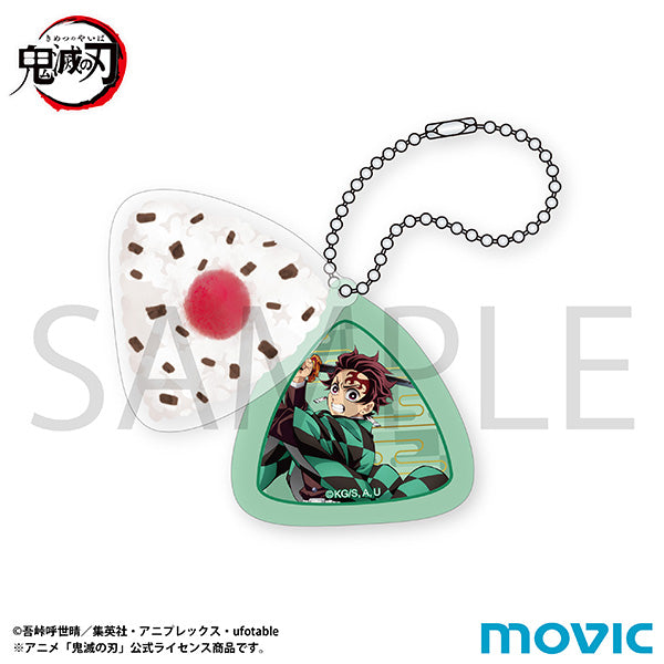 (Goods - Keychain) Demon Slayer: Kimetsu no Yaiba Onigiri-shaped Two Piece Acrylic Keychain / Tanjiro Kamado