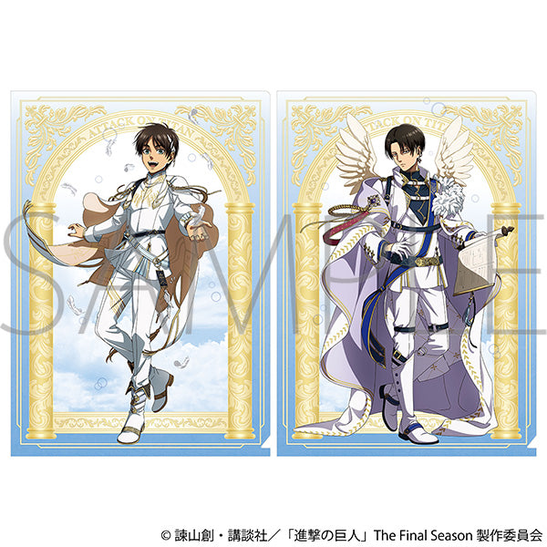 (Goods - Clear File) Attack on Titan Clear File Set / Eren, Levi ~Angel~