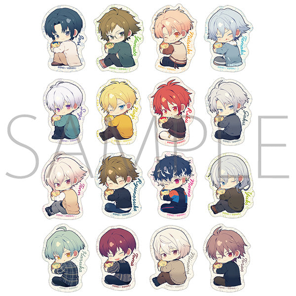 (1BOX=8)(Goods - Sticker) IDOLiSH7 Kapurikko Hoobaru Peta Collection / 16 Types Total
