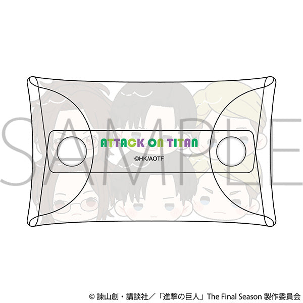 (Goods - Pouch) Attack on Titan Clear Pouch w/Carabiner / Levi, Erwin, Hange