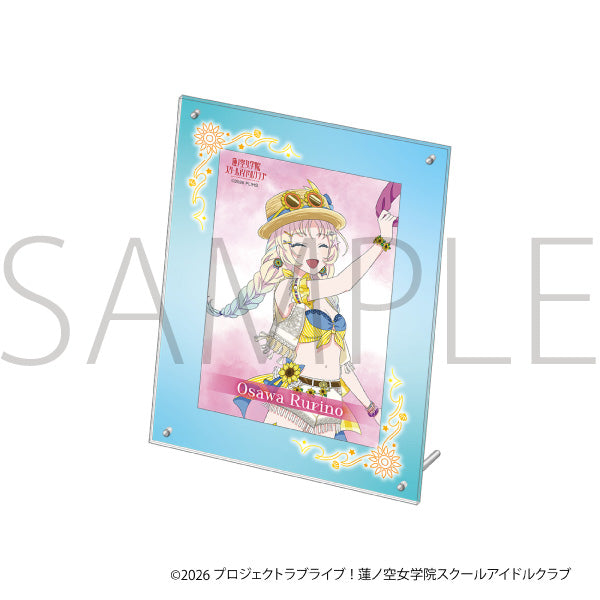 (Goods - Set) Love Live! Hasu no Sora Jogakuin School Idol Club Acrylic Photo Frame & Bromide Set / Rurino Osawa