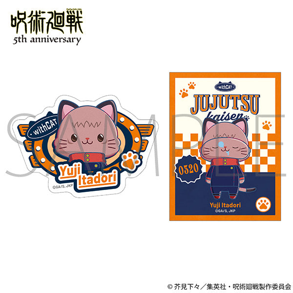 (Goods - Sticker) Jujutsu Kaisen 5th Anniversary withCAT illustration Ver. Sticker Set / Yuji Itadori