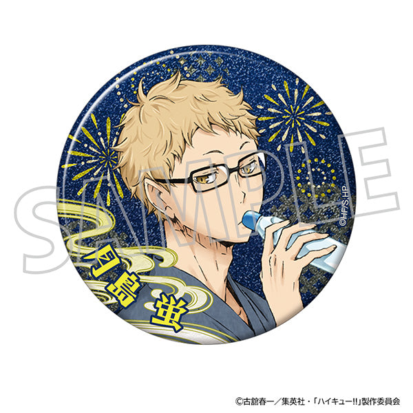 (Goods - Badge) Haikyu!! Glitter Button Badge / Kei Tsukishima