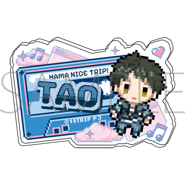(Goods - Badge) 18TRIP Onamae Acrylic Badge / Tao Kinouchi Pixel Art