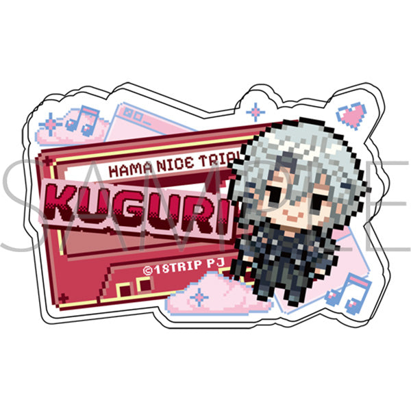 (Goods - Badge) 18TRIP Onamae Acrylic Badge / Kuguri Domeki Pixel Art