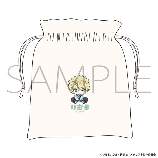 (Goods - Drawstring Pouch) Medalist Satin Frills Drawstring Pouch / Rioh Sonidori