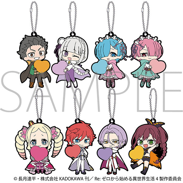 (1BOX=8)(Goods - Keychain) Re:Zero - Starting Life in Another World Rubber Keychain Collection
