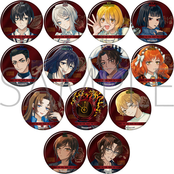 (1BOX=13)(Goods - Badge) Limbus Company Metal Chara Badge Collection