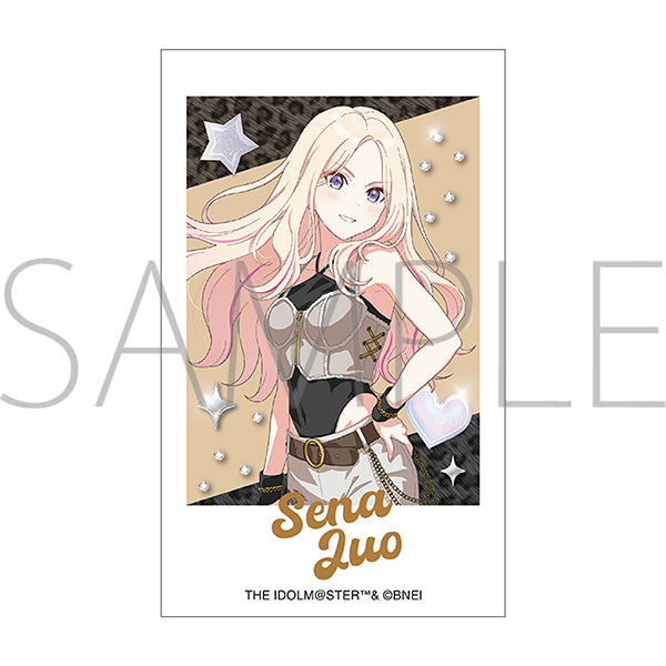 (Goods - Bromide) Gakuen iDOLM@STER Cheki & Cheki Holder Set / Sena Juo ECLIPSE LIGHT