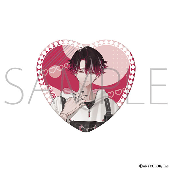 (Goods - Badge) NIJISANJI EN Heart Button Badge / Ver Vermillion