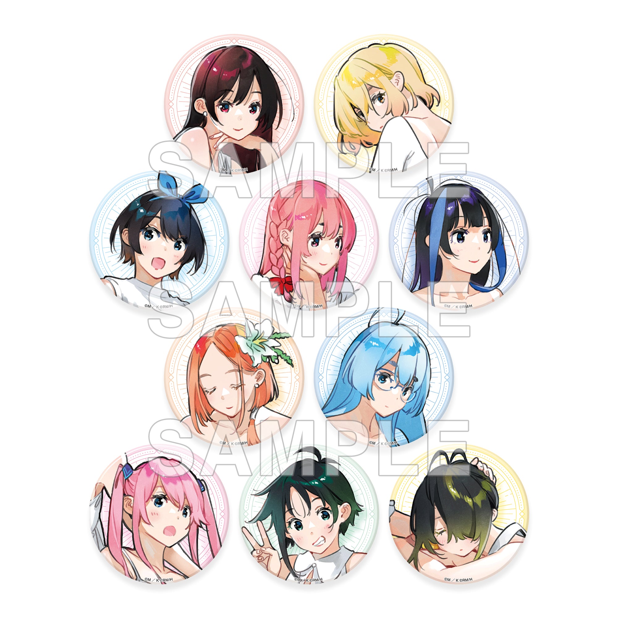 (1BOX=10)(Goods - Badge) Rent-A-Girlfriend x The Shiunji Family Children Tradeable Tin Badge Ver. Venus PACK