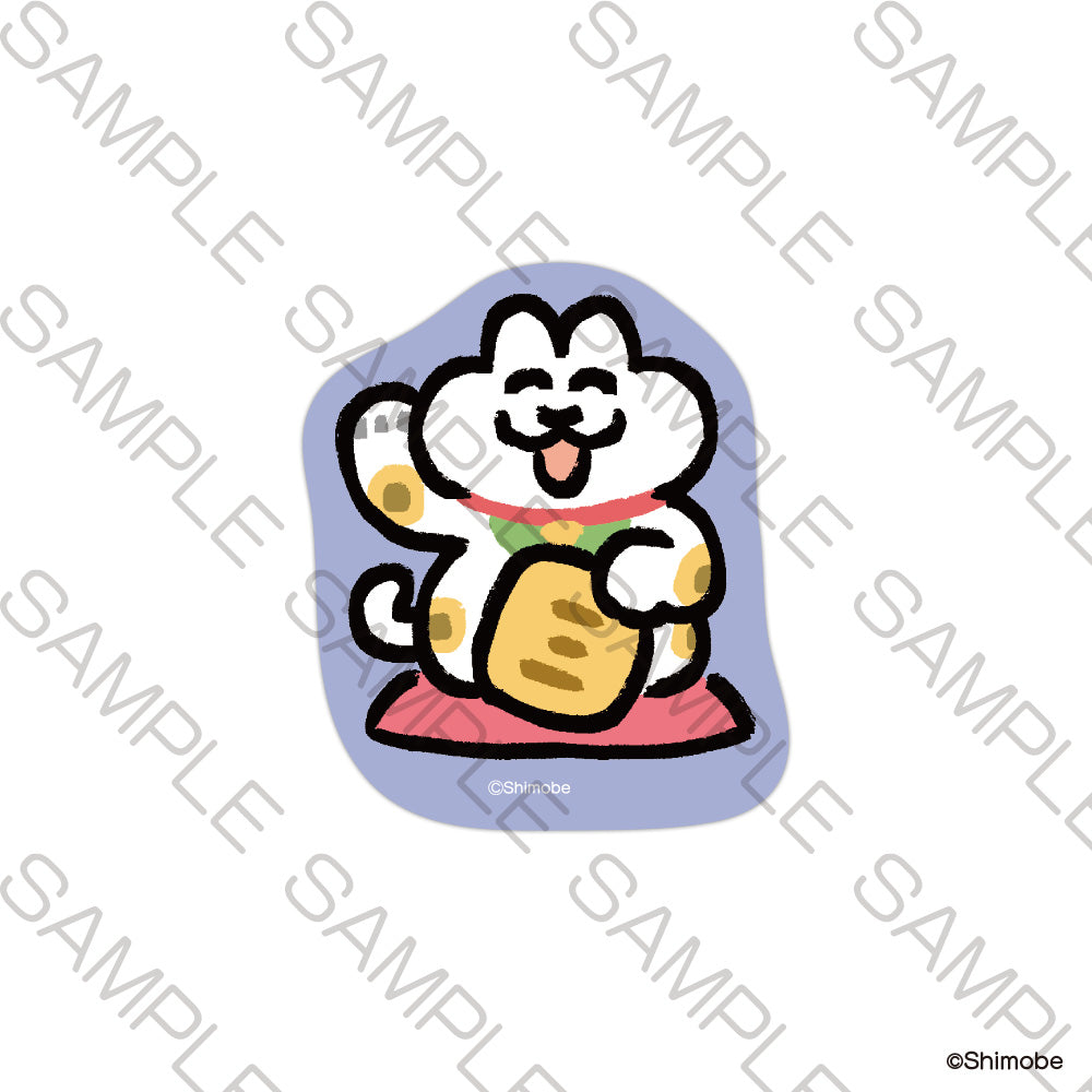 (Goods - Sticker) Neko to Shimobe Sticker - Beckoning Cat