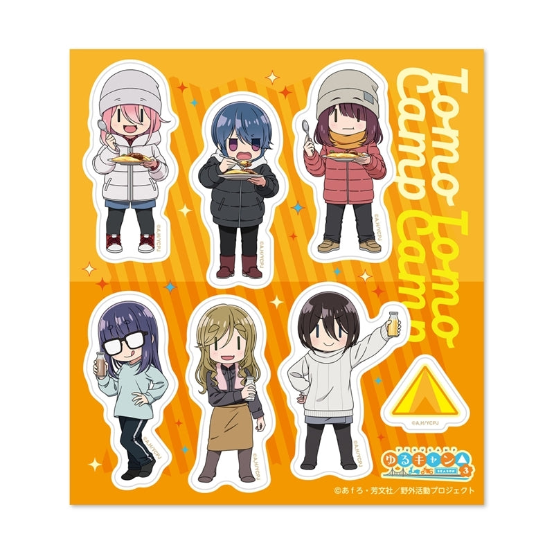 (Goods - Sticker) Laid-Back Camp SEASON3 Tomo Camp 2025 GG3 Sticker Puchi Ensemble