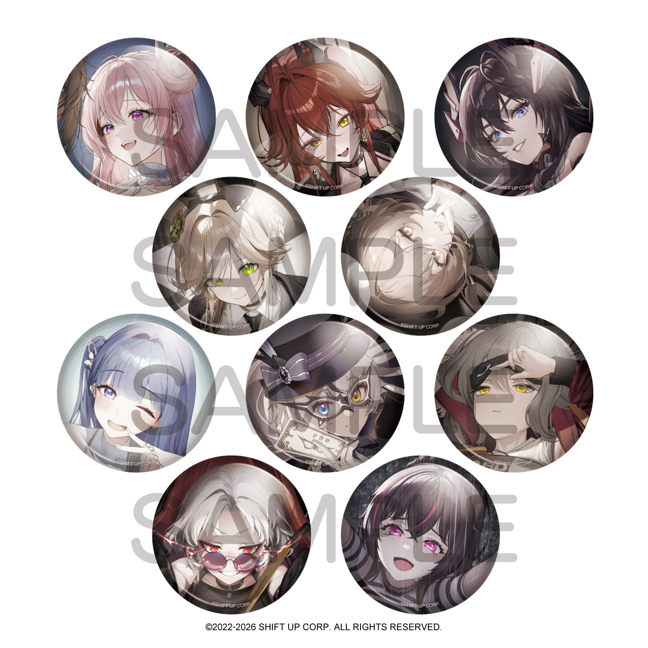 (1BOX=10)(Goods - Badge) GODDESS OF VICTORY: NIKKE BURST COLLECTION Button Badge Vol. 7