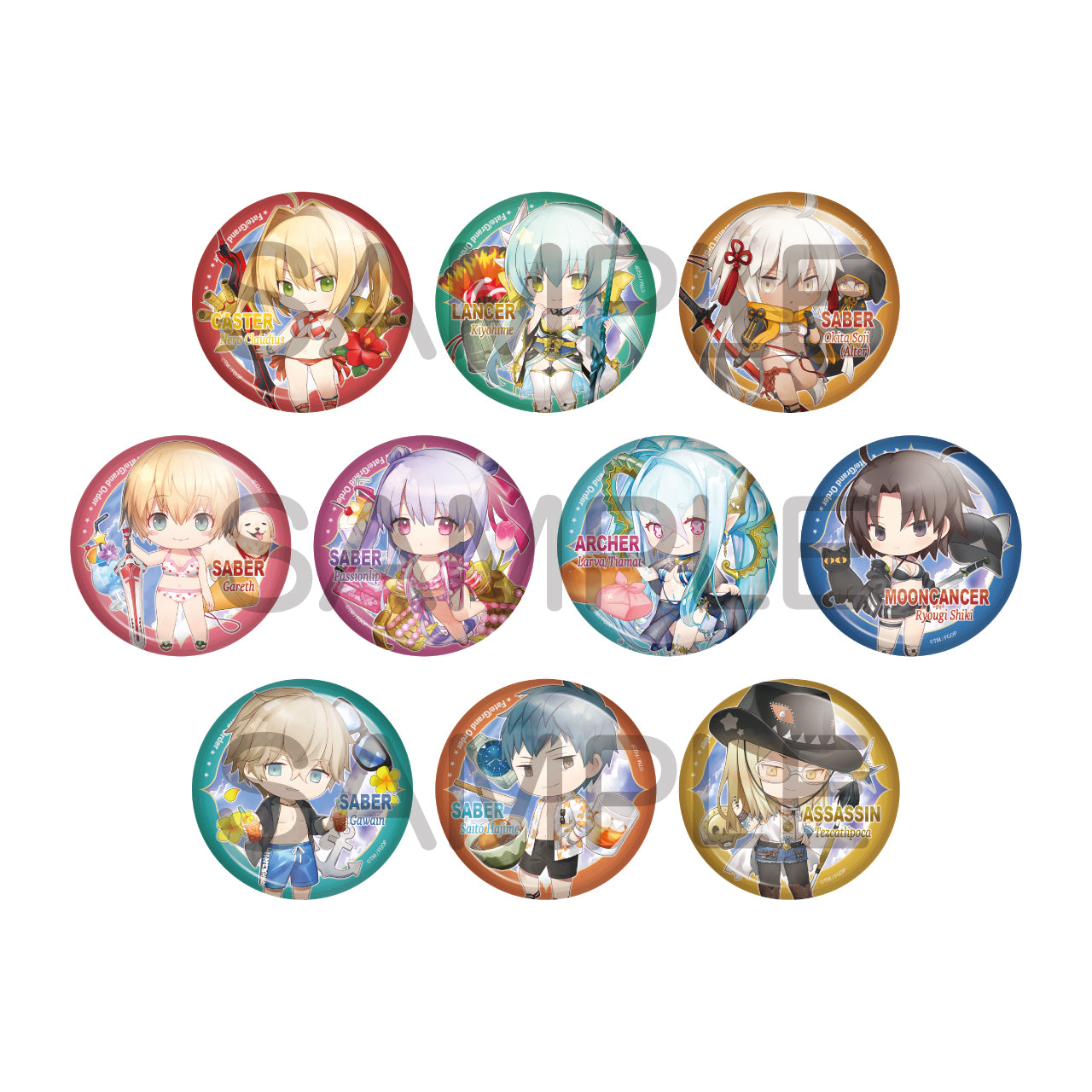 (1BOX=10)(Goods - Badge) Fate/Grand Order Charatoria Badge Vol. 22