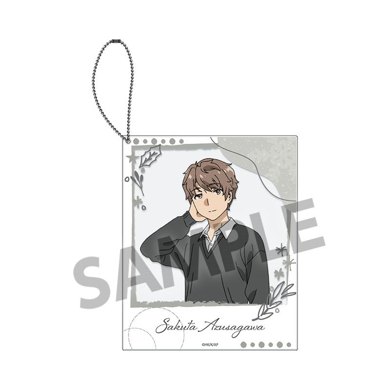 (Goods - Keychain) Rascal Does Not Dream of Santa Claus Instant Photo Style Acrylic Keychain Sakuta Azusagawa