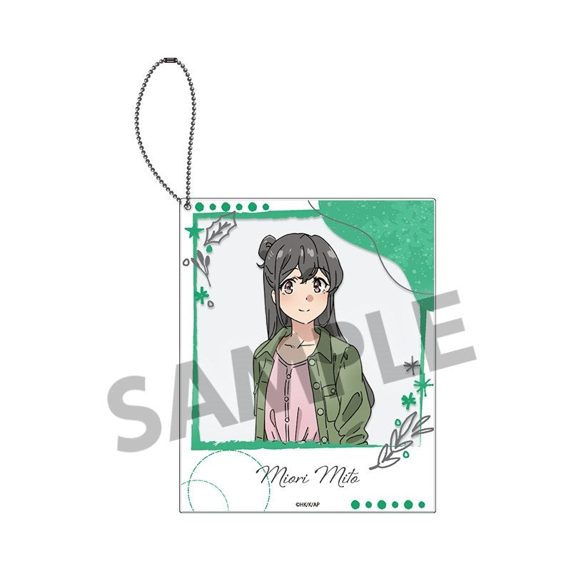 (Goods - Keychain) Rascal Does Not Dream of Santa Claus Instant Photo Style Acrylic Keychain Miori Mito