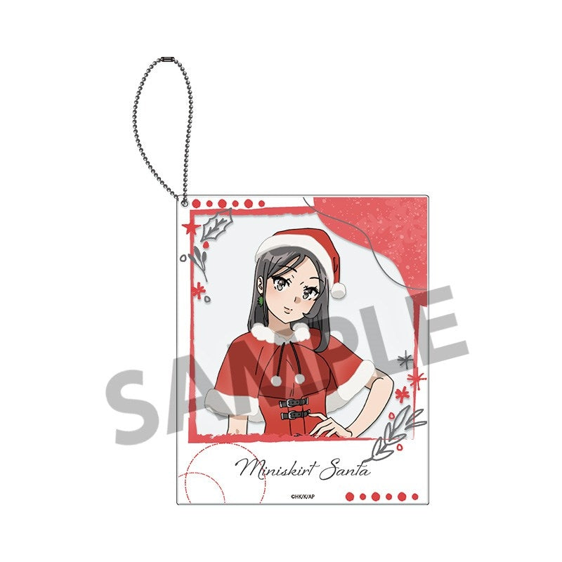 (Goods - Keychain) Rascal Does Not Dream of Santa Claus Instant Photo Style Acrylic Keychain Miniskirt Santa
