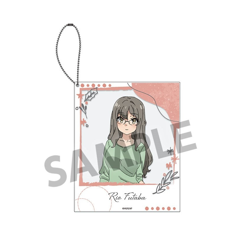 (Goods - Keychain) Rascal Does Not Dream of Santa Claus Instant Photo Style Acrylic Keychain Rio Futaba