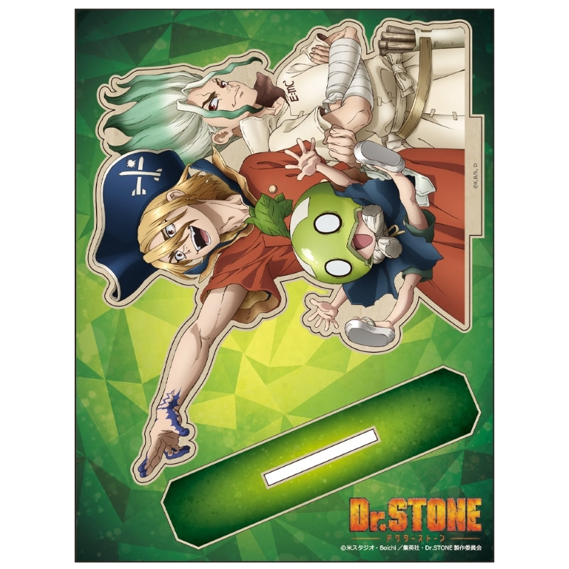 (Goods - Stand Pop) Dr. STONE MOKU (Wooden) Stand Senku Ishigami & Ryusui Nanami & Suika