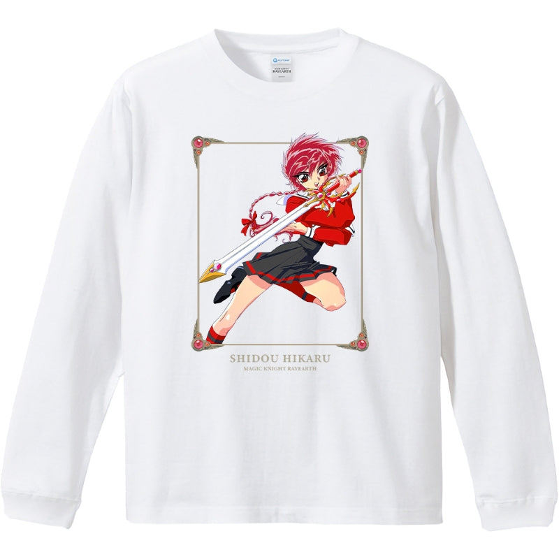 (Goods - Shirt) TV Anime - Magic Knight Rayearth Logn Sleeve T-shirt w/Rib Hikaru Shidou