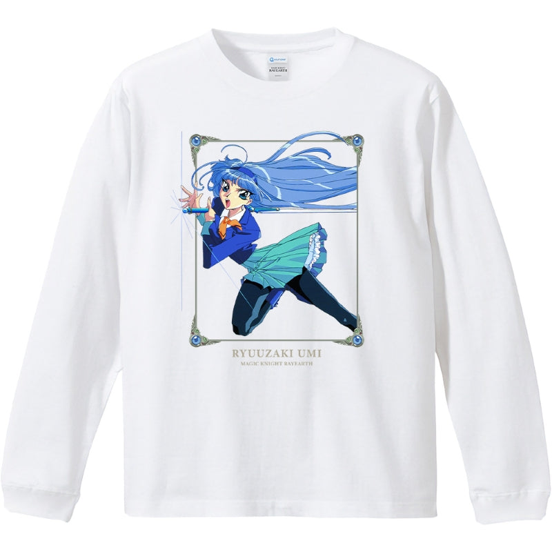 (Goods - Shirt) TV Anime - Magic Knight Rayearth Logn Sleeve T-shirt w/Rib Umi Ryuuzaki