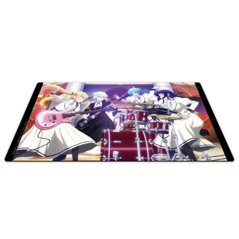 (Goods - Mat) Rock Is a Lady's Modesty Character Rubber Mat Lilisa & Otoha & Tina & Tamaki