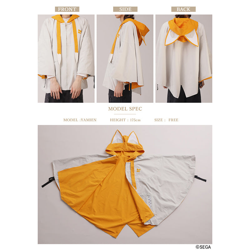 (Goods - Outerwear) Sonic the Hedgehog x Favorite Collab * Tails - Kind-Hearted Fox Kit Hooded Cape Poncho Jacket