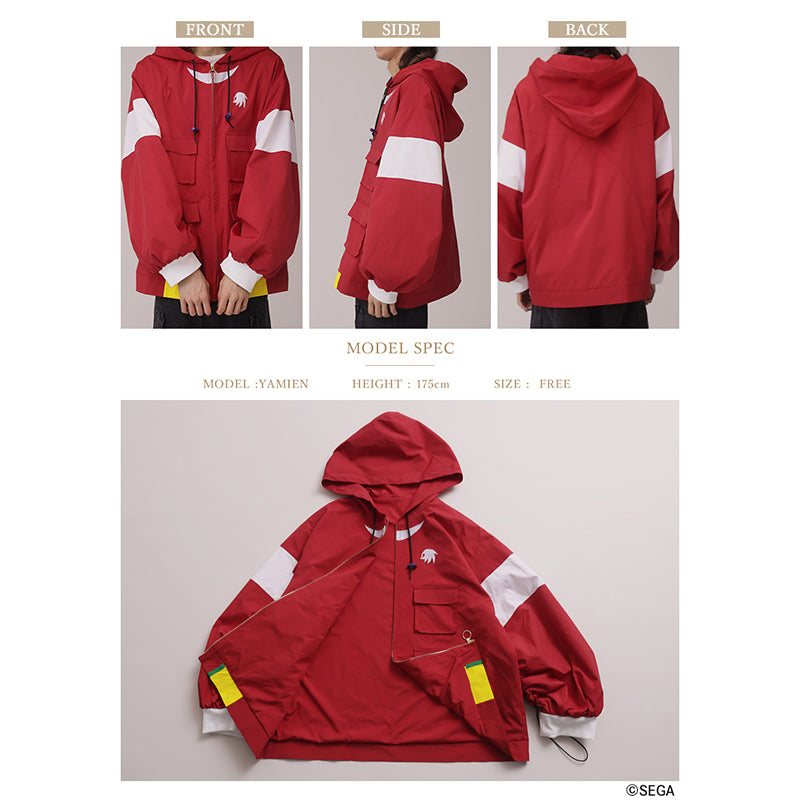 (Goods - Outerwear) Sonic the Hedgehog x Favorite Collab * Knuckles - Powerful Echidna Hooded Jacket with Convertible Sleeves