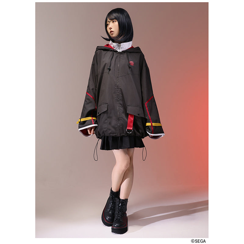 (Goods - Outerwear) Sonic the Hedgehog x Favorite Collab * Shadow - Black Hedgehog Hooded Blouson with Detachable Sleeve Belts