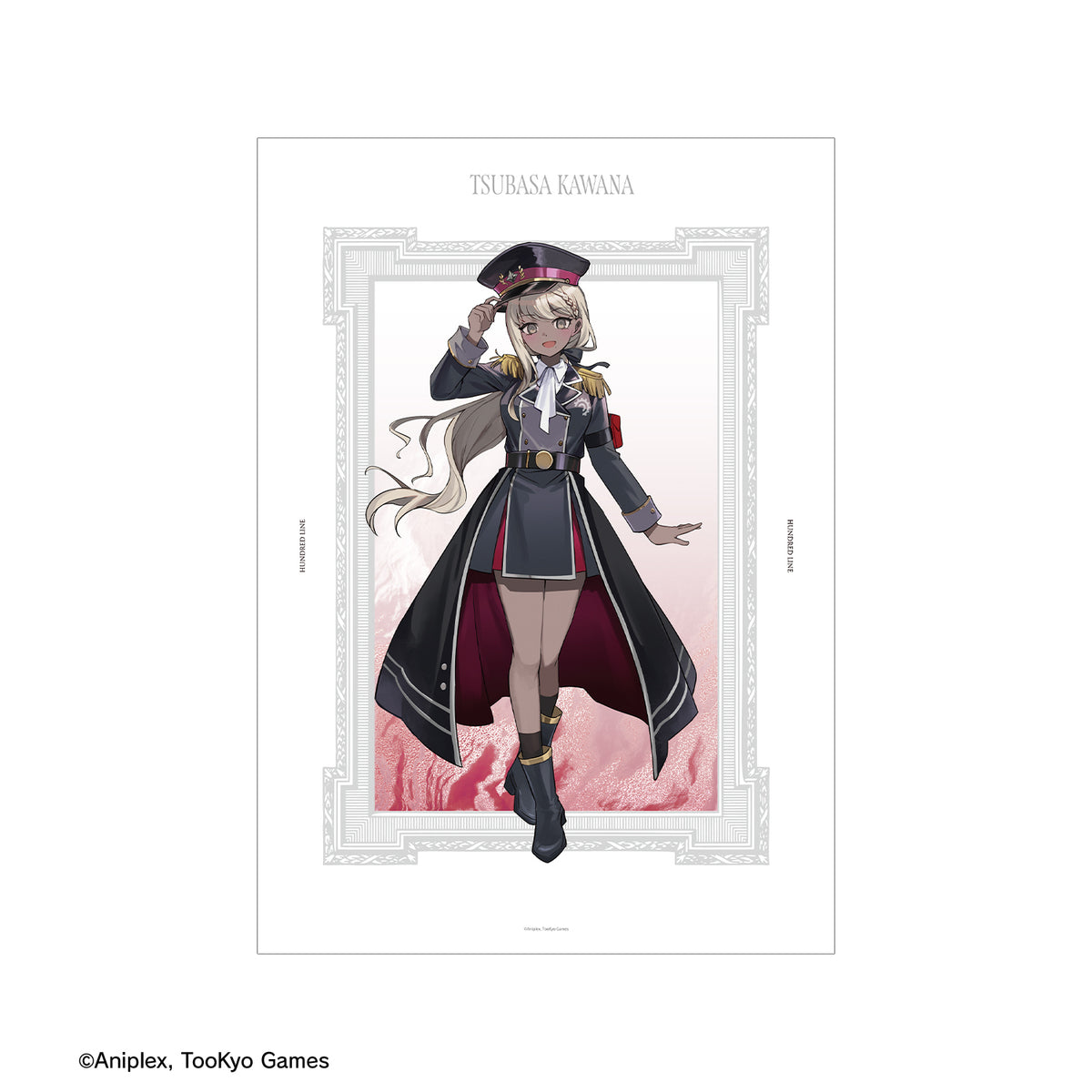 (Goods - Tapestry) HUNDRED LINE Last Defense Academy Art by Karasu BTK Tsubasa Kawana Military ver. A3 Matte Poster Karatez Collab